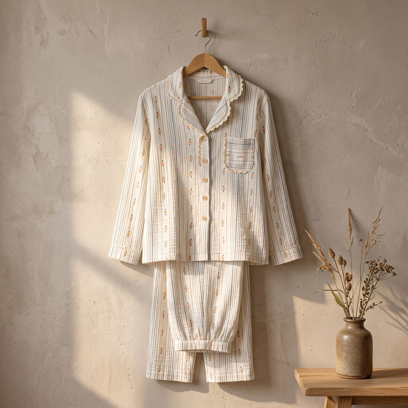 Langer Musselin Pyjama